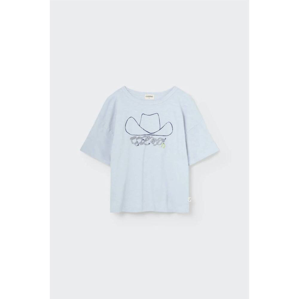 NEW COZMO kid's organic slub tee in sky blue